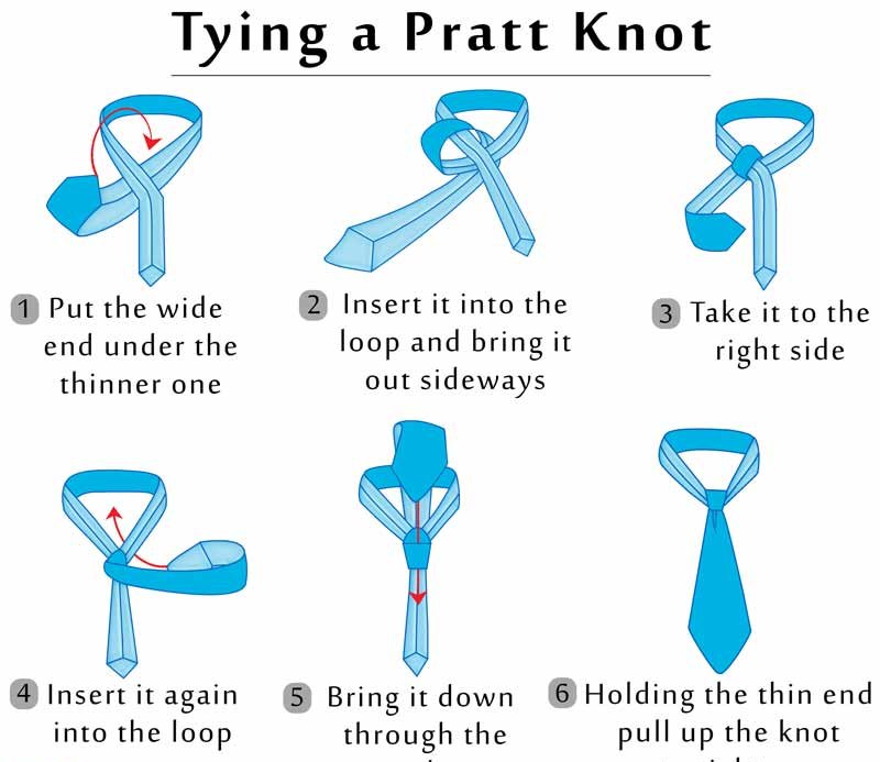 Cách thắt cà vạt kiểu Pratt Knot
