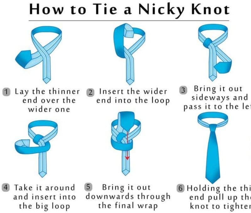 Cách thắt cà vạt kiểu Nicky